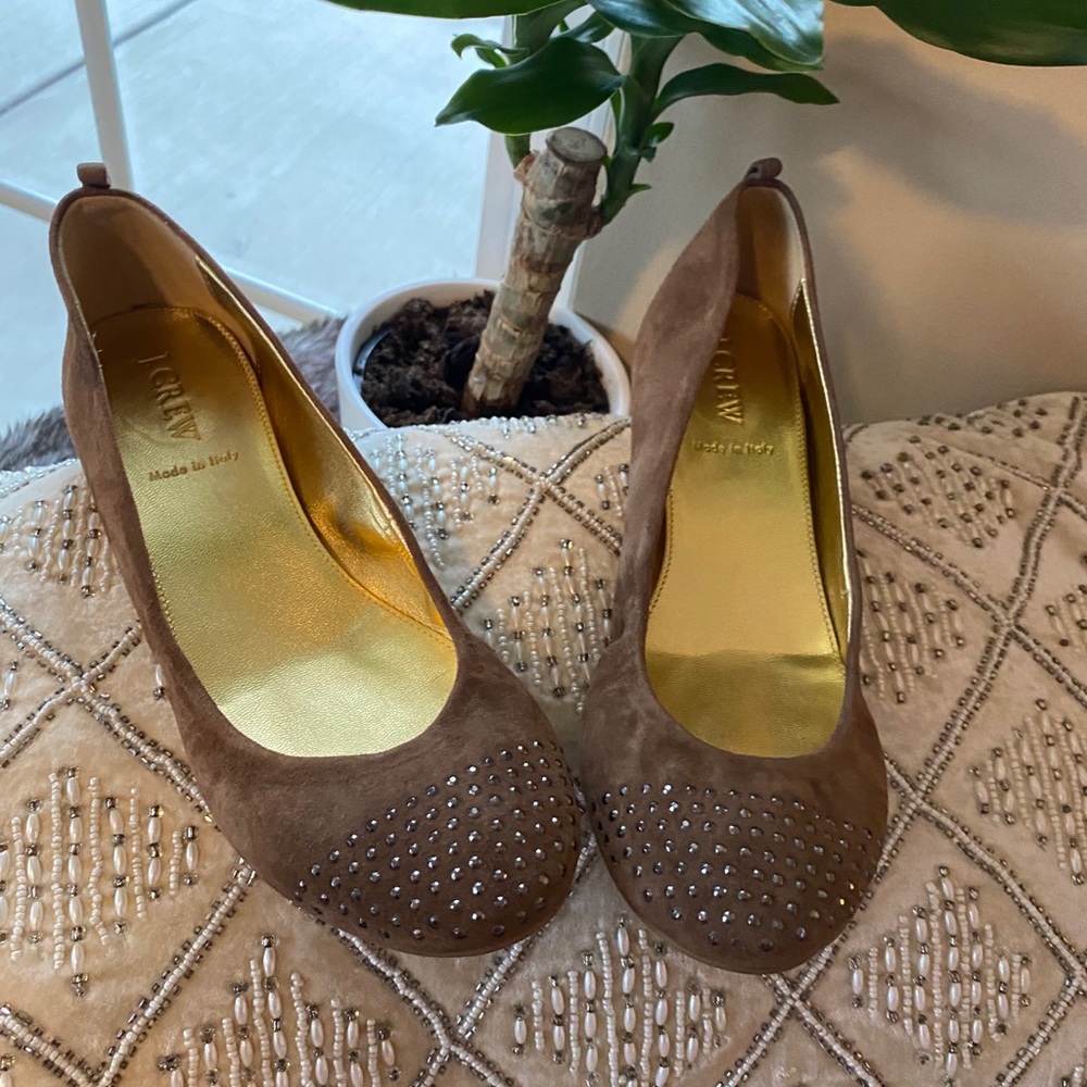 J crew flats with accent studs